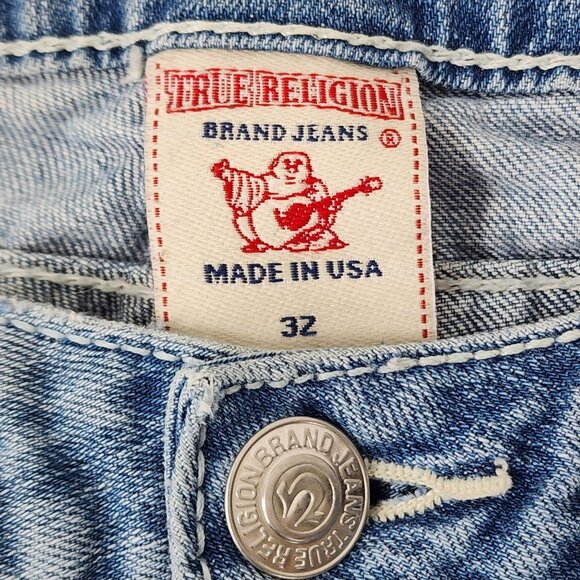 True Religion Billy Low Rise Straight Light Wash Denim Y2K 00s Made in USA Sz 32 - Picture 8 of 16